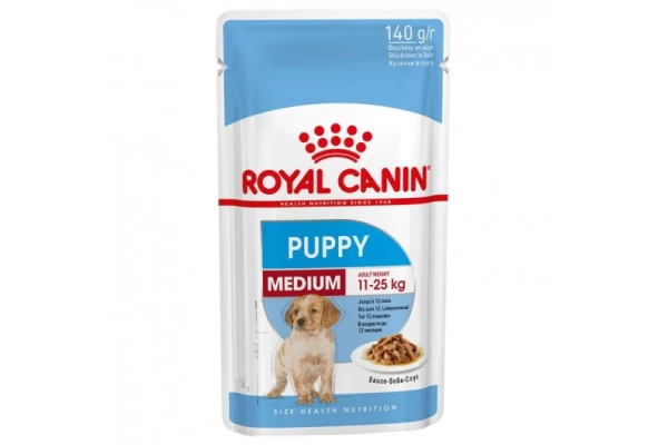 Royal Canin Medium Υγρή Τροφή για Κουτάβι με Κρέας σε Φακελάκι 140γρ.