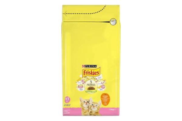 FRISKIES JUNIOR ΚΟΤΟΠΟΥΛΟ, ΓΑΛΑ & ΠΡΟΣΘΕΤΑ ΛΑΧΑΝΙΚΑ  1,5kg