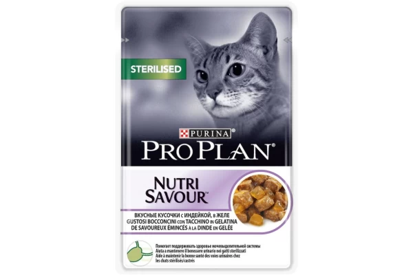 PURINA PRO PLAN STERILIZED NUTRISAVOUR CAT ΓΑΛΟΠΟΥΛΑ ΣΕ ΖΕΛΕ 85g