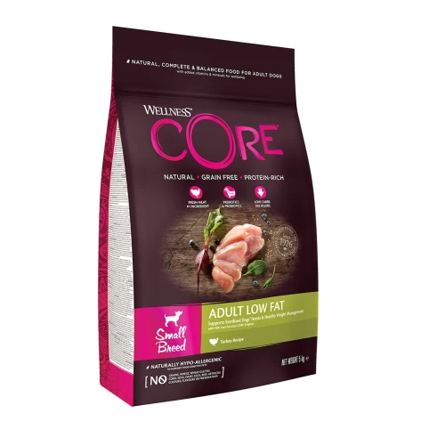 Wellness Core Adult Small Breed Low Fat Γαλοπούλα (Light) 5kg