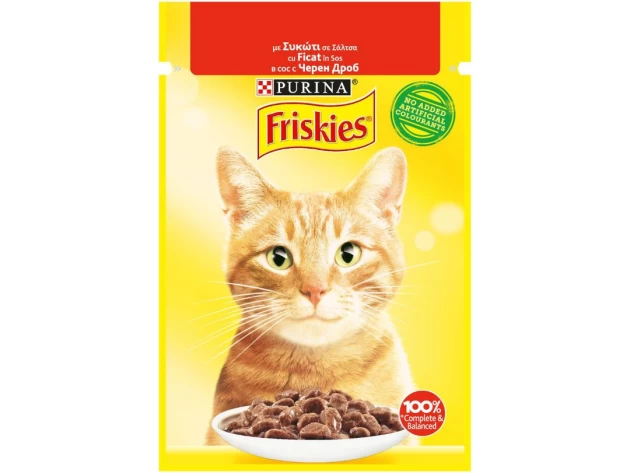 Friskies® για ενήλικες γάτες με Συκώτι σε σάλτσα 85g