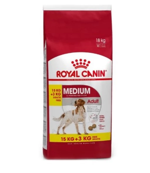  Royal Canin Medium Adult 15Kg+3Kg 