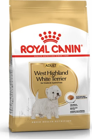 Royal Canin West Highland White Terrier Adult 3kg Ξηρά Τροφή για Ενήλικους Σκύλους Μικρόσωμων Φυλών με Ρύζι, Καλαμπόκι και Κοτόπουλο