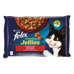 FELIX Sensations Jellies Πολυσυσκευασία με Βοδινό και Κοτόπουλο 4x85g