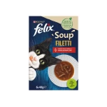 FELIX Soups Fillet  Πολυσυσκευασία με Βοδινό, Κοτόπουλο και Αρνί 6x48g