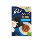 FELIX Soups Fillet  Πολυσυσκευασία με Μπακαλιάρο, Τόνο και Γλώσσα 6x48g