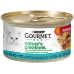 PURINA GOURMET™ Nature's Creations, Πλούσιο σε Τόνο, γαρνιρισμένο με ντομάτες και ρύζι 85g